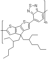 structure of CAS# 920515-34-0, Poly[2,1,3-benzothiadiazole-4,7-diyl[4,4-bis(2-ethylhexyl)-4H-cyclopenta[2,1-b:3,4-b']dithiophene-2,6-diyl]]