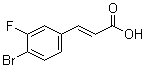 structure of CAS# 923266-17-5, 3-(4-溴-3-氟苯基)-2-丙烯酸