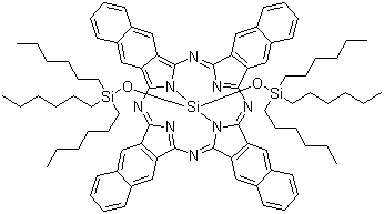 structure of CAS# 92396-88-8, Silicon 2,3-naphthalocyanine bis(trihexylsilyloxide)