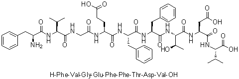 CAS # 924297-06-3, L-Phenylalanyl-L-valylglycyl-L-alpha-glutamyl-L-phenylalanyl-L-phenylalanyl-L-threonyl-L-alpha-aspartyl-L-valine