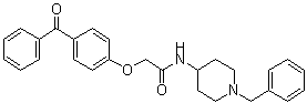 structure of CAS# 924416-43-3, 2-(4-苯甲酰苯氧基)-N-[1-(苯基甲基)-4-哌啶基]乙酰胺