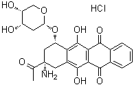 CAS # 92470-31-0, (7S-cis)-9-Acetyl-9-amino-7-[(2-deoxy-alpha-D-erythro-pentopyranosyl)oxy]-7,8,9,10-tetrahydro-6,11-dihydroxy-5,12-naphthacenedione hydrochloride