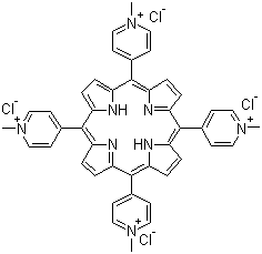 structure of CAS# 92739-63-4, 5,10,15,20-Tetrakis(N-methyl-4-pyridyl)-21,23H-porphyrin tetrachloride