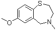 structure of CAS# 927871-76-9, 2,3,4,5-四氢-7-甲氧基-4-甲基-1,4-苯并硫氮杂卓