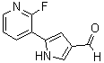 structure of CAS# 928325-26-2, 5-(2-Fluoro-3-pyridinyl)-1H-pyrrole-3-carboxaldehyde
