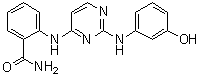 structure of CAS# 929007-72-7, 2-[[2-[(3-羟基苯基)氨基]-4-嘧啶基]氨基]苯甲酰胺