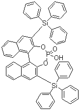 structure of CAS# 929097-92-7, (S)-3,3'-Bis(triphenylsilyl)-1,1'-binaphthalene-2,2'-diyl hydrogen phosphate