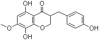CAS # 93078-83-2, 8-O-Demethyl-7-O-methyl-3,9-dihydropunctatin, 2,3-Dihydro-5,8-dihydroxy-3-[(4-hydroxyphenyl)methyl]-7-methoxy-4H-1-benzopyran-4-one