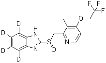 structure of CAS# 934294-22-1, Lansoprazole-d<sub>4</sub>