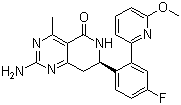 structure of CAS# 934343-74-5, (R)-2-Amino-7-[4-fluoro-2-(6-methoxypyridin-2-yl)phenyl]-4-methyl-7,8-dihydro-6H-pyrido[4,3-d]pyrimidin-5-one