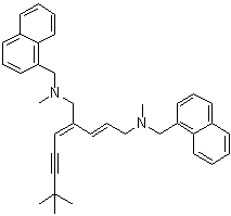 CAS 登录号：934365-23-8, (2E,4E)-4-(4,4-二甲基-2-戊炔-1-亚基)-N1,N5-二甲基-N1,N5-二(1-萘基甲基)-2-戊烯-1,5-二胺