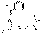 structure of CAS# 934495-38-2, 4-[(1S)-1-肼基乙基]苯甲酸乙酯苯磺酸盐