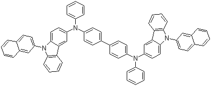 structure of CAS# 934545-87-6, 4,4'-Bis[N-[9-(2-naphthyl)carbazol-3-yl]-N-phenylamino]-1,1'-biphenyl