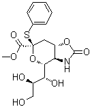 structure of CAS# 934591-79-4, (3aR,4R,6R,7aS)-六氢-2-氧代-6-(苯硫基)-4-[(1R,2R)-1,2,3-三羟基丙基]-4H-吡喃并[3,4-d]恶唑-6-羧酸甲酯