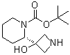 structure of CAS# 934666-39-4, (S)-2-(3-羟基氮杂环丁-3-基)哌啶-1-羧酸叔丁酯