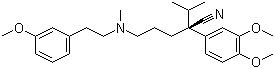 CAS # 93468-87-2, (-)-Devapamil, (-)-Desmethoxyverapamil, (S)-3,4-Dimethoxy-alpha-[3-[[2-(3-methoxyphenyl)ethyl]methylamino]propyl]-alpha-(1-methylethyl)benzeneacetonitrile