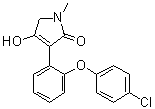 structure of CAS# 934996-78-8, 3-[2-(4-氯苯氧基)苯基]-1,5-二氢-4-羟基-1-甲基-2H-吡咯-2-酮
