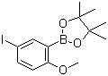 structure of CAS# 935446-54-1, 5-碘-2-甲氧基苯硼酸频那醇酯