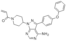 CAS # 936563-92-7, Ibrutinib Impurity 8, 1-[4-[4-amino-3-(4-phenoxyphenyl)pyrazolo[3,4-d]pyrimidin-1-yl]piperidin-1-yl]prop-2-en-1-one