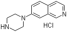 structure of CAS# 936643-78-6, 7-(1-Piperazinyl)isoquinoline hydrochloride