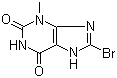 CAS # 93703-24-3, 8-Bromo-3-methyl-3,7-dihydropurine-2,6-dione, 8-Bromo-3-methylxanthine