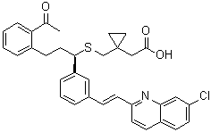 CAS # 937275-23-5, 1-[[[(1R)-3-(2-Acetylphenyl)-1-[3-[(1E)-2-(7-chloro-2-quinolinyl)ethenyl]phenyl]propyl]thio]methyl]cyclopropaneacetic acid