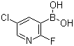 structure of CAS# 937595-70-5, 5-Chloro-2-fluoropyridine-3-boronic acid