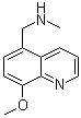structure of CAS# 937647-97-7, 8-Methoxy-N-methyl-5-quinolinemethanamine