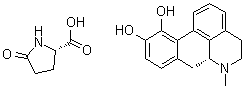 CAS # 93804-90-1, (R)-5,6,6a,7-Tetrahydro-6-methyl-4H-dibenzo[de,g]quinoline-10,11-diol compd. with 5-oxo-L-proline (1:1)