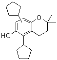 CAS # 93841-44-2, 5,7(or 5,8)-dicyclopentyl-3,4-dihydro-2,2-dimethyl-2H-1-Benzopyran-6-ol
