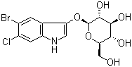 structure of CAS# 93863-89-9, 5-Bromo-6-chloro-1H-indol-3-yl beta-D-glucopyranoside