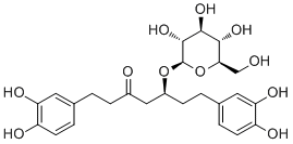 structure of CAS# 93915-36-7, (S)-1,7-双(3,4-二羟基苯基)庚烷-3-酮-5-O-beta-D-吡喃葡萄糖甙