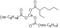 CAS 登录号：93939-87-8, (2-乙基己酸-O)(异壬酸-O)(新癸酸-O)铈
