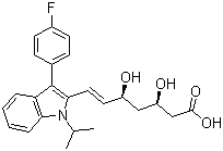 structure of CAS# 93957-54-1, Fluvastatin