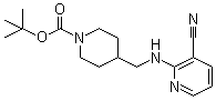 4-[[(3-氰基-2-吡啶基)氨基]甲基]-1-哌啶甲酸叔丁酯分子结构 (CAS 939986-22-8)