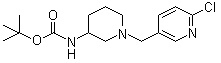 CAS # 939986-37-5, N-[1-[(6-Chloro-3-pyridinyl)methyl]-3-piperidinyl]carbamic acid tert-butyl ester