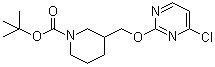 CAS # 939986-48-8, 3-[[(4-Chloro-2-pyrimidinyl)oxy]methyl]-1-piperidinecarboxylic acid tert-butyl ester