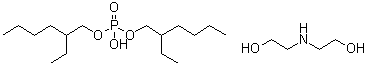 CAS 登录号：94023-03-7, 磷酸二(2-乙基己基)酯二乙醇胺盐