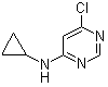 structure of CAS# 941294-43-5, 4-氯-6-(环丙基氨基)嘧啶