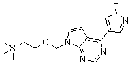 structure of CAS# 941685-27-4, 4-(1H-吡唑-4-基)-7-[[2-(三甲基硅烷基)乙氧基]甲基]-7H-吡咯并[2,3-d]嘧啶