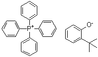 CAS 登录号：94231-23-9, 四苯基鏻 2-叔丁基苯酚盐