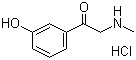 structure of CAS# 94240-17-2, 1-(3-Hydroxyphenyl)-2-(methylamino)ethanone hydrochloride
