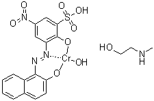 CAS # 94276-26-3, 2-(Methylamino)ethanol hydroxy[2-hydroxy-3-[(2-hydroxy-1-naphthalenyl)azo]-5-nitrobenzenesulfonato(3-)]chromate(1-)