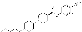 CAS # 94353-27-2, (trans,trans)-4'-Pentyl-[1,1'-bicyclohexyl]-4-carboxylic acid 4-cyano-3-fluorophenyl ester