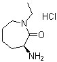 structure of CAS# 943843-30-9, (3S)-3-氨基-1-乙基六氢-2H-氮杂卓-2-酮盐酸盐