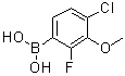 structure of CAS# 944129-07-1, 4-氯-2-氟-3-甲氧基苯硼酸