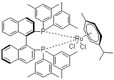 CAS 登录号：944451-24-5, [(S)-(-)-2,2'-双[二(3,5-二甲基苯基)膦]-1,1'-联萘基](对伞花烃)二氯化钌