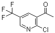 structure of CAS# 944904-73-8, 1-[2-Chloro-5-(trifluoromethyl)-3-pyridinyl]ethanone