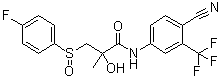 structure of CAS# 945419-64-7, N-[4-Cyano-3-(trifluoromethyl)phenyl]-3-[(4-fluorophenyl)sulfinyl]-2-hydroxy-2-methylpropanamide