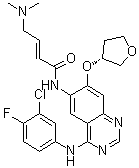 structure of CAS# 945553-91-3, (2E)-N-[4-[(3-Chloro-4-fluorophenyl)amino]-7-[[(3R)-tetrahydro-3-furanyl]oxy]-6-quinazolinyl]-4-(dimethylamino)-2-butenamide